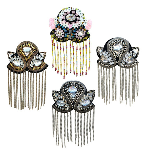2 Charreteras De Diamantes Con Cuentas Hechas A Mano