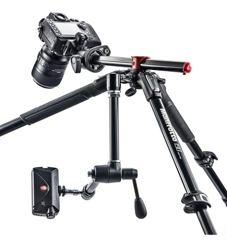 Tripé Manfrotto Mt190xpro4 De Alumínio De 4 Seções, Preto