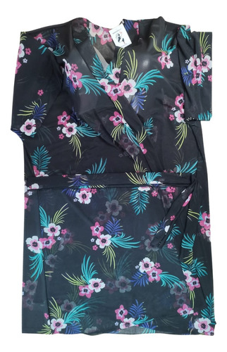 Bata Julia De Gasa Talle Grande Kimono Plus Size Comodo