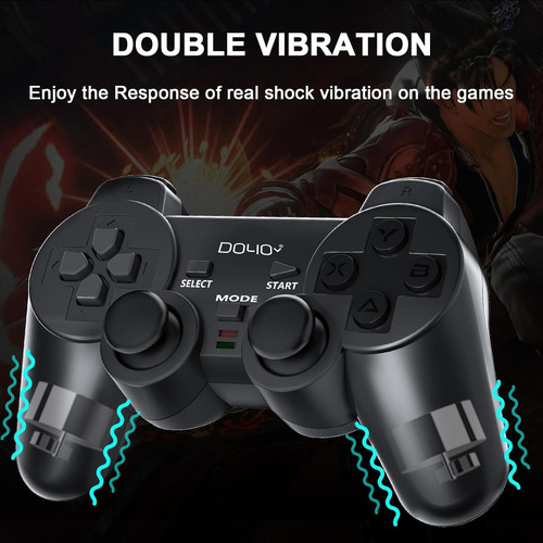 Wireless Pc Gaming Controller, Dual-vibration Steam Joystick