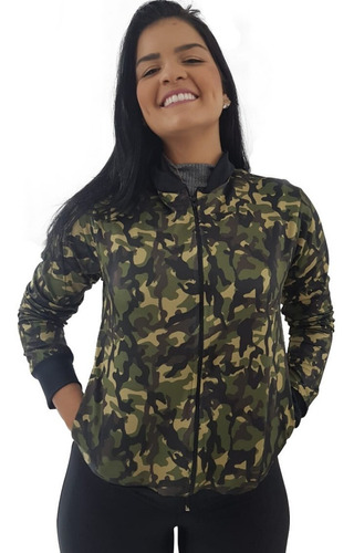 jaqueta camuflada feminina mercado livre