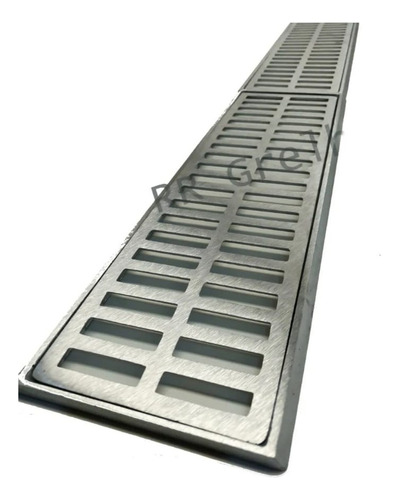  Ralo 15x100 Linear Pluvial Grelha Aluminio Com Suporte 