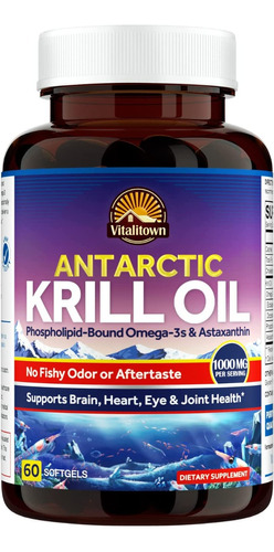 Vitalitown | Krill Oil | 1000mg | 60 Softgels