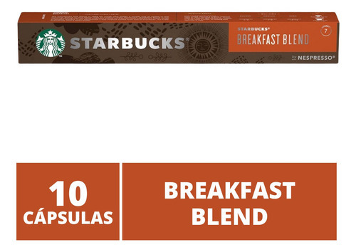 10 Cápsulas Para Nespresso - Breakfast Blend - Starbucks