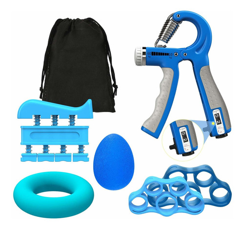 Kit Fortalecimiento Agarre Mano Metal Juego Entrenamiento