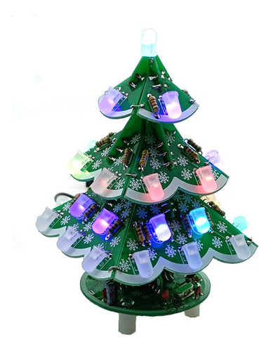 Kit De Bricolaje Led Estéreo 3d Para Árbol De Navidad, Rojo,