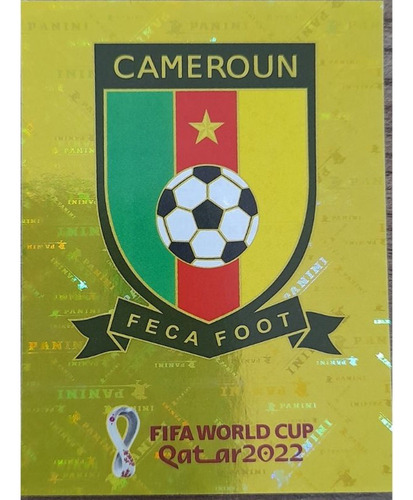  Figurinha Copa Mundo Qatar Brilhante Cmr 2 Camarões Escudo