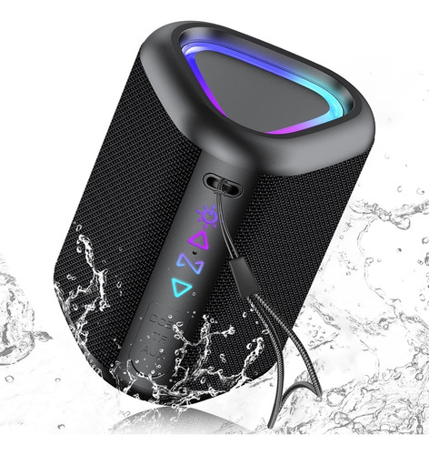 Bocina Bluetooth Inalámbrico Portátil Impermeable Rgb Aux Tf