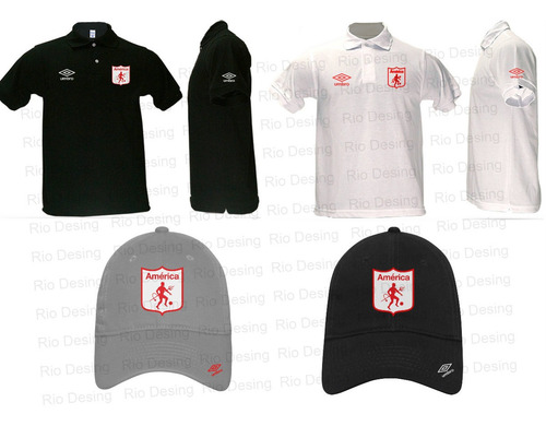 America De Cali Combo Camiseta Polo Y Gorra