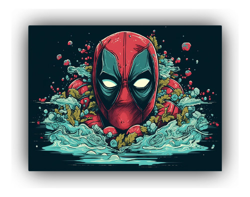 Arte De Pared Estilo Galeria Deadpool Super Heores 65x50cm