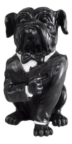 Estatua Figura Perro Bulldog Decoración De Interior Hogar