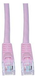 Qualconnecttm Cat6 Rosa Arranque Ethernet Patch Cable 25 Ft