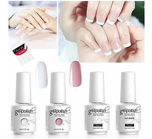 Esmalte - Vishine Gel Polish French Manicure Kit Top Base Co