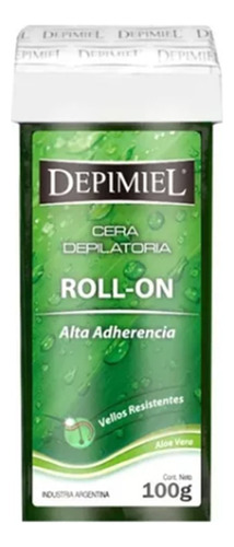 Cera Depimiel Roll-on Alta Adherencia Aloe Vera 100 Gr 