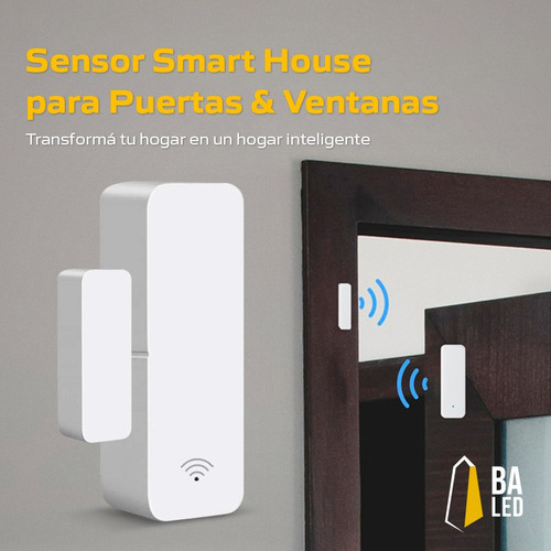 Imagen 5 de 10 de Sensor Inteligente Wifi P/ Puertas Ventanas Dm-23 Domotica