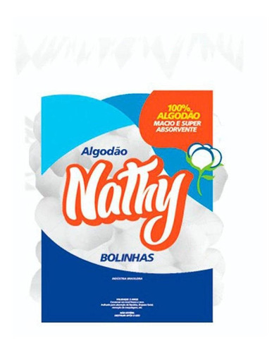 Nathy Algodão Bolinha Kit De 5 Saquinhos De 100g