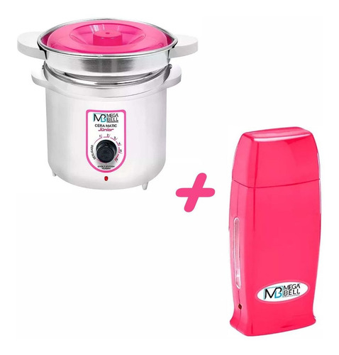 Termocera Megabell Rosa P/ Depilação 400g + Refil + Roll On