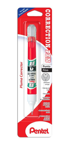 Pluma Corrector Liquido Pentel Punto Fino Blíster 1 U