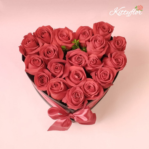 Directo Al Corazón Con Rosas Rojas | Red Roses Heart Box
