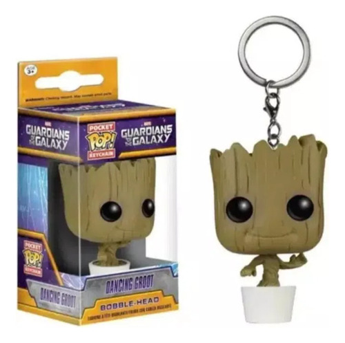 Llavero Pocket Pop: Guardianes De La Galaxia Groot Bailando