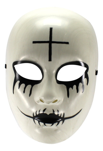 Máscara Noite De Crime The Purge Anarquia God Halloween Cor Nude Cruz