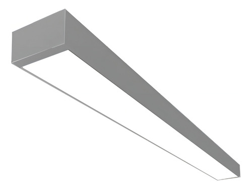 Luminária Sobrepor Preta P/ 2x T8 60cm 110v/220v