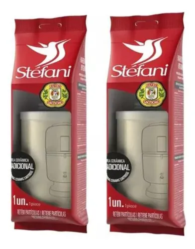 Kit 2 Vela P/filtro De Barro Stéfani São João Tradicional Co Cor Branco