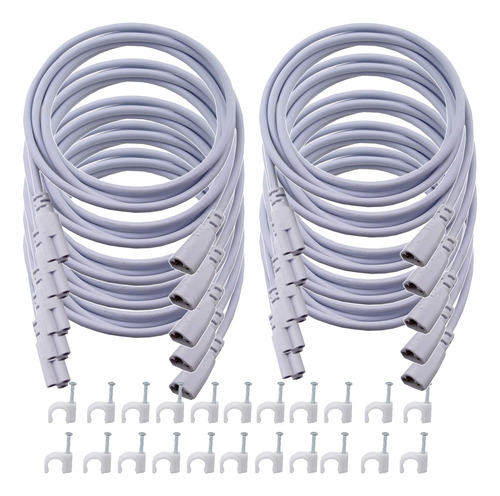 Rextin Paquete De 10 Cables De Extension De Tubo Led T5 T8 D