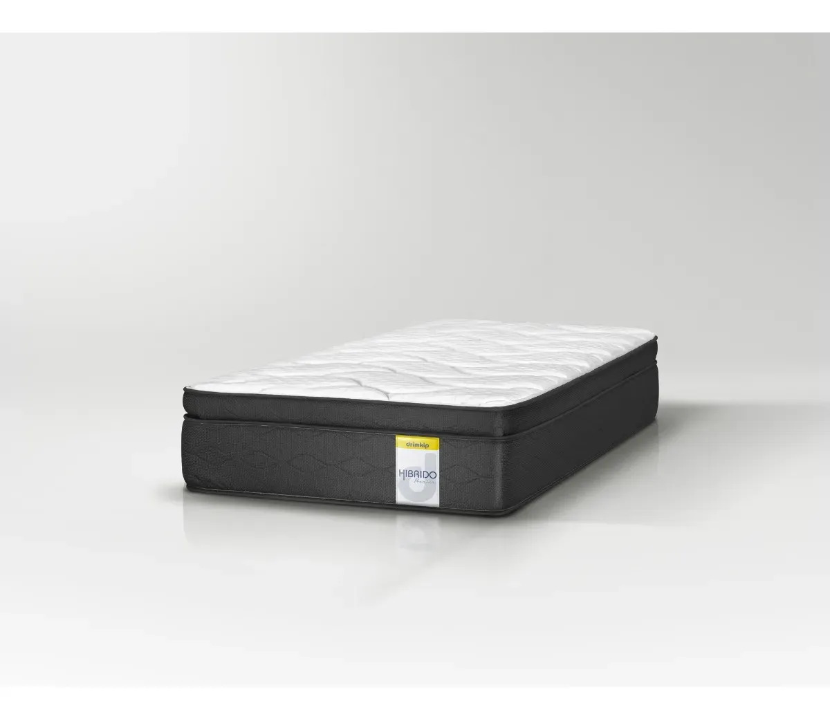 Colchon 1.5 Plazas Plus Híbrido Premium 105x200 Drimkip Blanco