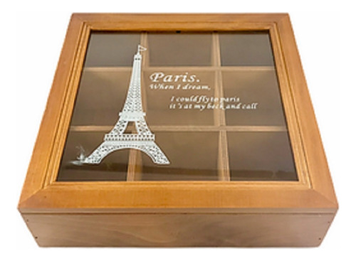 Caja Para Té Diseño Paris Torre Eiffel 