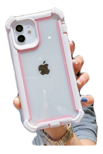 Carcasa Transparente Rosa Para iPhone 12 Mini 