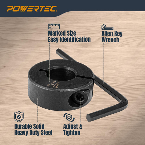 Juego De Collar De Tope De Broca Ajustable Con Llave Allen