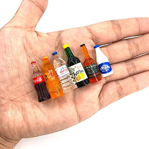 50 Botellas Miniatura De Comida, Bebida, Latas De Refresco