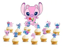 Comprar Topper Cupcake Adorno Pinchos Muffins X12 Stitch Y Angel Rosa Stitch Y Angel