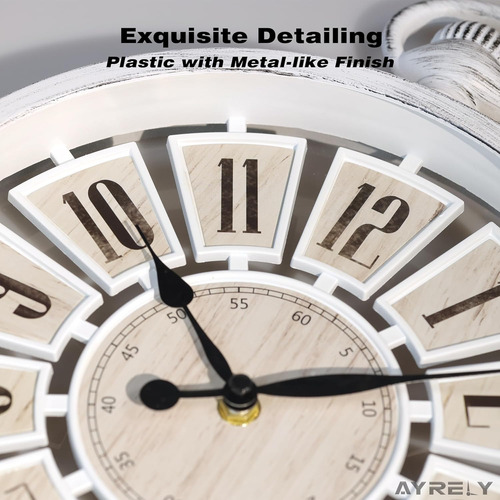 Reloj De Pared Redondo Vintage, Estilo Retro Antiguo, Funcio