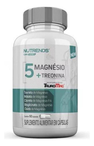 Kit 5 Magnésio 330mg 60 Cápsulas Nutrends