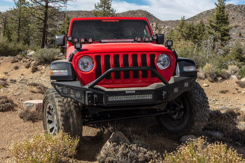 Imagen 4 de 5 de Defensa Delantera Rockline Full Jeep Wrangler 2007/2018 Color Negra