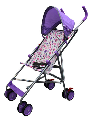 Carriola De Baston Plegable Ligera Parents Choice - Lila Chasis Aluminio