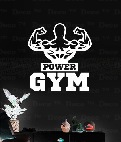 Vinil Decorativo Deporte Power Gym