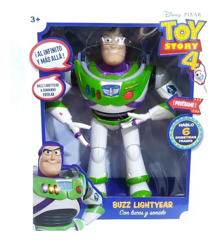 Toy Story 4 Buzz Lightyear Con Luz Y Sonidos 