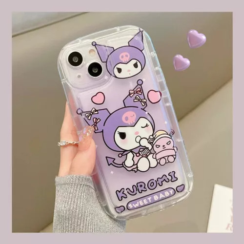 ( Funda De Tpu Kuromi Hello Kitty Para iPhone 15 14 13 12 11