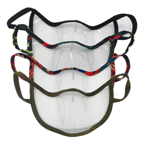 Imagen 1 de 10 de 4 Tapabocas Barbijos Cubrebocas Transparentes