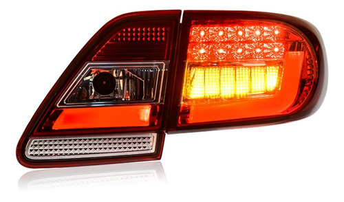 Lanterna Led Toyota Corolla 2012 A 2014 Cristal Red