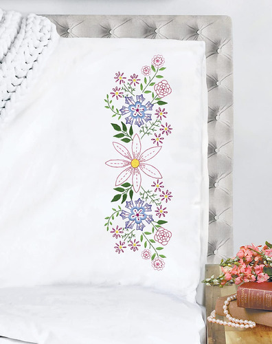 Tobin Estampadas Para Fundas De Almohada Bordadas, Flor De E