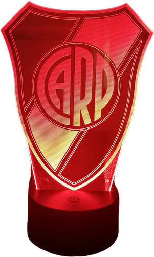 River Plate Argentina Lampara Ilusión 3d 7 Colores Led 