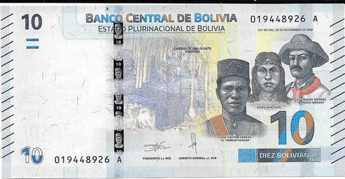 Nuevo Billete Bolivia 10 Bolivianos Año 2018 Sin Circular