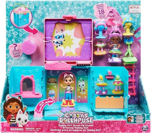 Gabby Dollhouse 36210 Rainbow Closet Figura Y 14 Accesorios