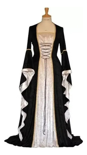 Vintage Medieval Vestido De Manga Acampanada De Halloween