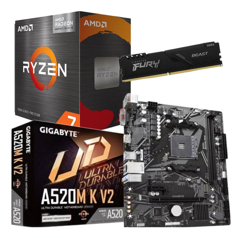 Combo Actualizacion Pc Amd Ryzen 7 5700g 8 Gb