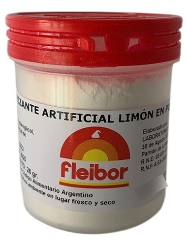 Esencia En Polvo Sabor Limon Fleibor 28 Grs